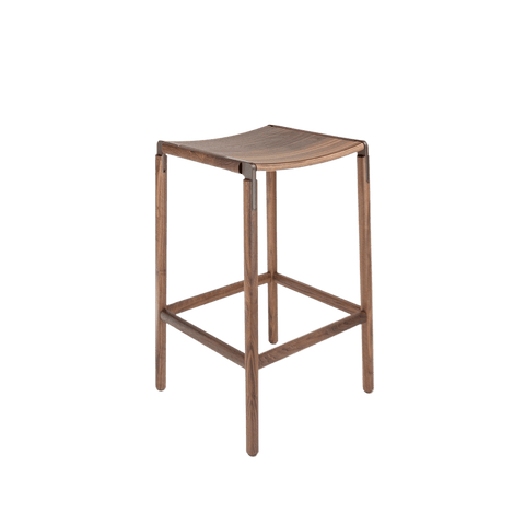 Timeless Minimalist Maple Slat Back Bar Stool
