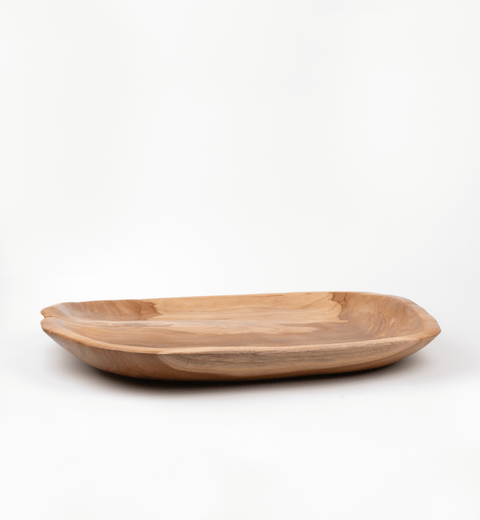 Everyday Organic Glazed Wood Fruit Bowl