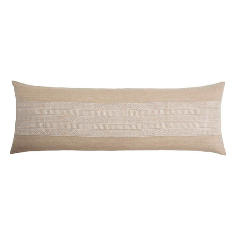Filling Spaces Artful Traditionalist Bohemian Lumbar Pillow with Contrast Trim - 18 x 18 - 20 x 20 - 22 x 22 - 24 x 24 - 26X 26 - 14 x 20 - 14 x 40 - 18 x 40 - 16 x 50