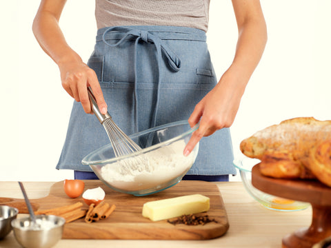 Waist Apron with Patch Pockets