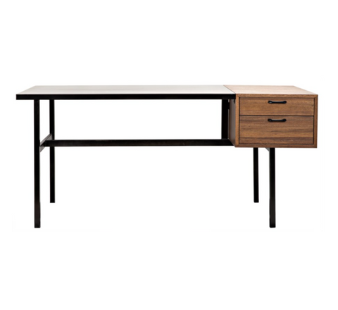 Algeron Modern Rectangle Desk with Block Frame