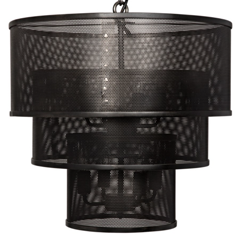 Arena Ambient Industrial Tiered Drum Pendant Light