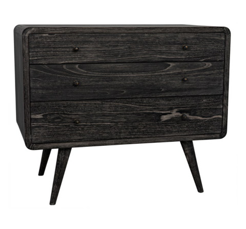 Mid Century Bachelor Drawer Chest with Knob Handle Chest