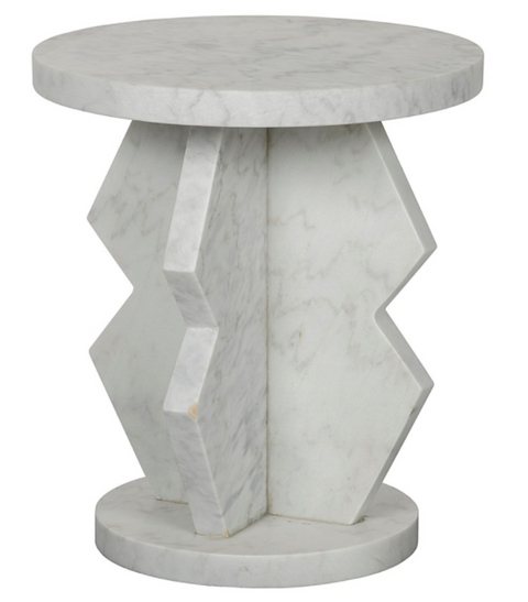 Belasco Art Deco Round Marble Center Table