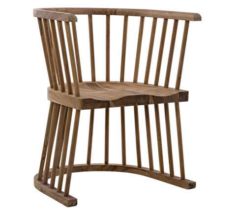 Bolah Artful Traditionalist Scandinavian Armless Teak Accent Chair