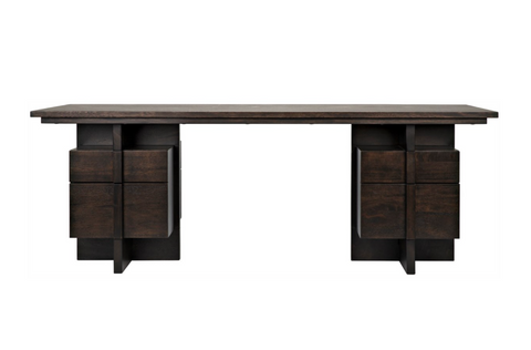 Bridge Modern Rectangle Desk with Block Frame