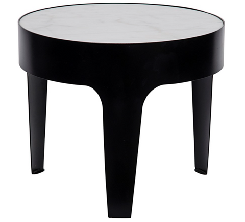 Minimalist Cylinder Quartz Center Table Accent Table