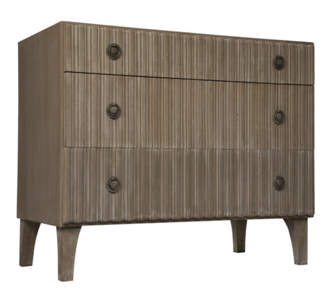 Rustic Geometric Drawer Chest with Knob Washed Finish