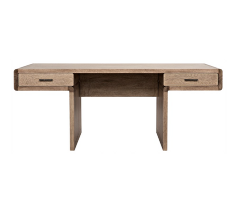 Degas Minimalist Rectangle Desk with Block Foot Frame