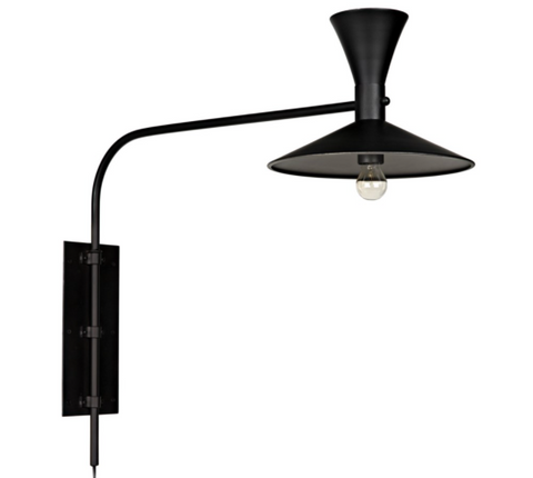 Enzo Ambient Arc Sconce for Industrial Minimalist Spaces Wall Light