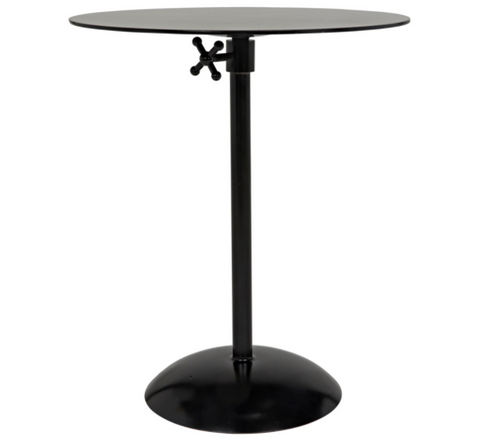 Felix Modern Round Drum Center Table with Adjustable Height