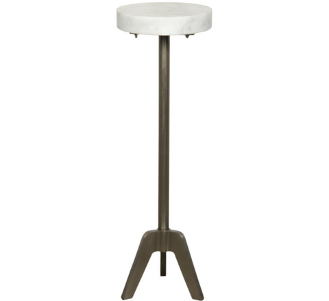 Modern Round Drink Table with Bracket Legs Accent Table