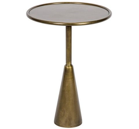 Hiro Modern Drum Center Table with Block Base Accent Table