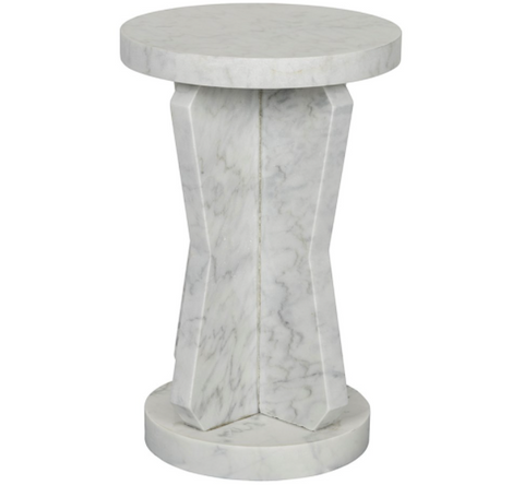 Ingram Center Marble Round Modern Accent Table