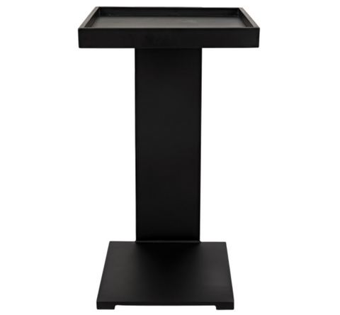 Timeless Minimalist Modern Square Pedestal Accent Table