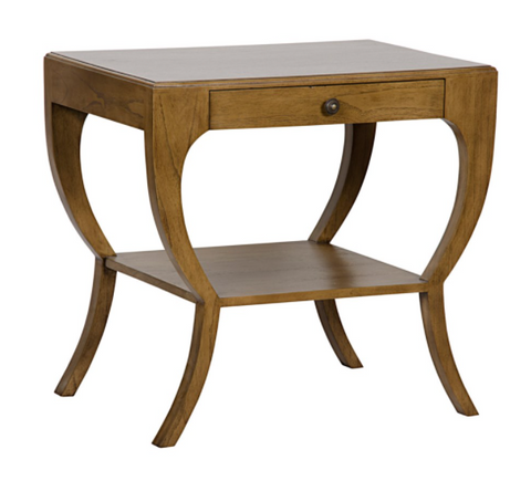 Maude Saddle Accent Table with Arced Legs Traditional Style