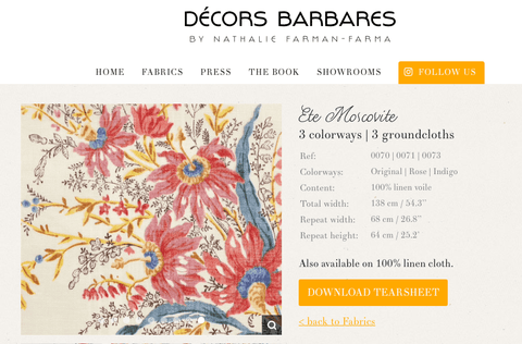 Decors Barbares Ete Moscovite Indigo Gathered 12” Shade