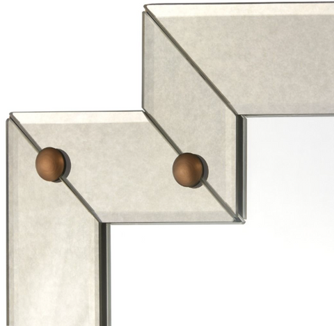 Art Deco Antique Ornate Framed Novelty Accent Wall Mirror