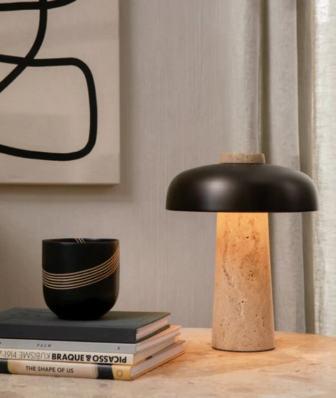 Reverse Accent Modern Mushroom Table Lamp
