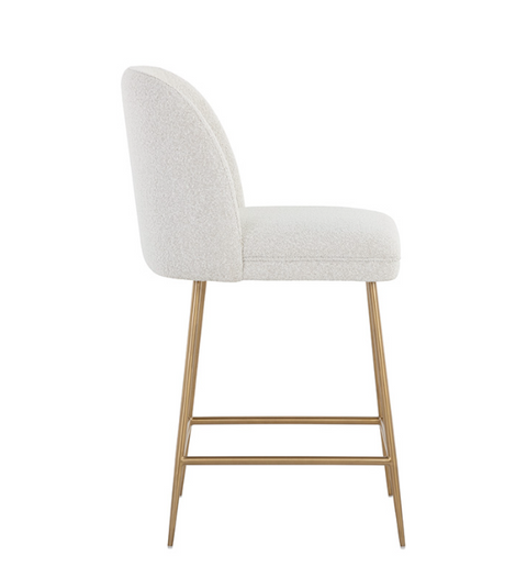 Timeless Minimalist Barrel Back Upholstered Counter Stool