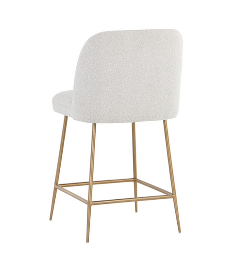 Timeless Minimalist Barrel Back Upholstered Counter Stool