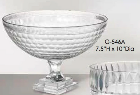Decorating Essentials Geometric Faceted Glass Bowl Vase