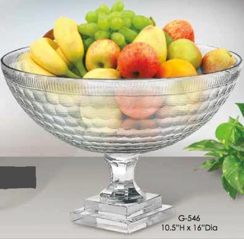 Decorating Essentials Geometric Faceted Glass Bowl Vase