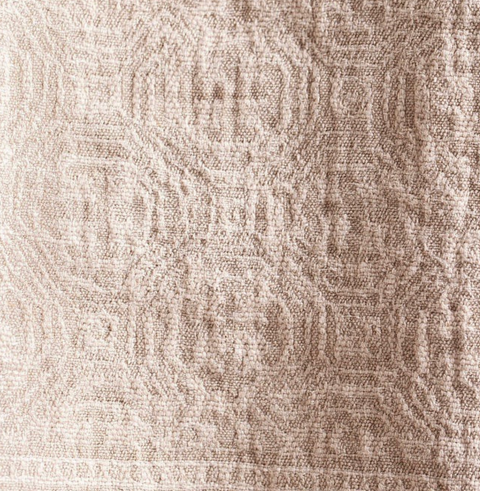 Uniq'uity Oujda Geometric Fringe Blanket in Organic Scandinavian Style - 75 x 51