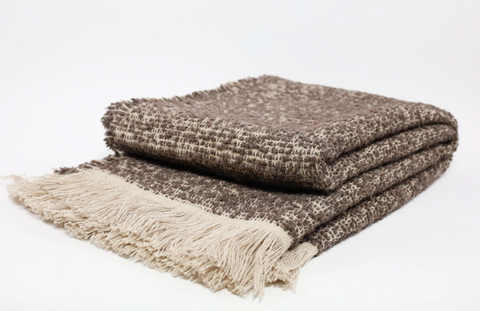 Uniq'uity Bubley Crochet Afgan with Fringe Organic Throw - 69 x 51