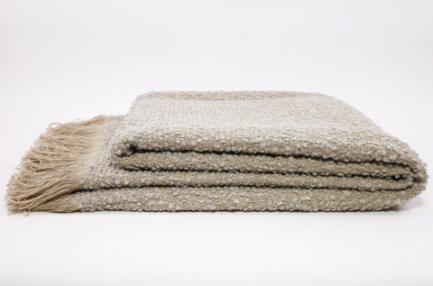 Uniq'uity Bubley Crochet Afgan with Fringe Organic Throw - 69 x 51