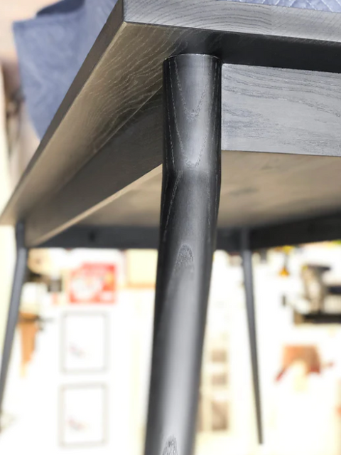 Fernweh Woodworking Minimalist Handcrafted Farm Dining Table with Splayed Legs - 72 W