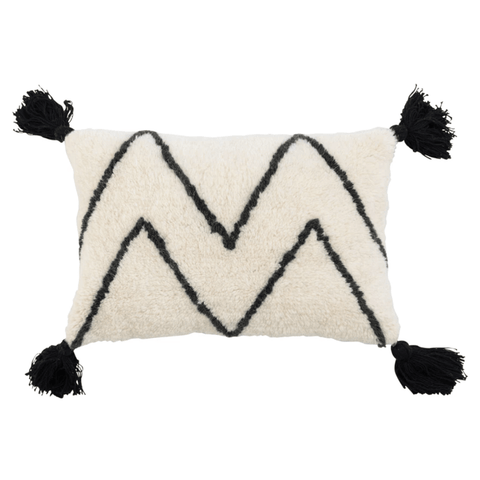 The Lifestyle Lab Artful Traditionalist Bohemian Chevron Lumbar Pillow - 10 x 15