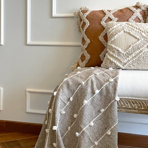 Powered by People Bohemian Handcrafted Soft Boudoir Throw Pillow - 12 x 20