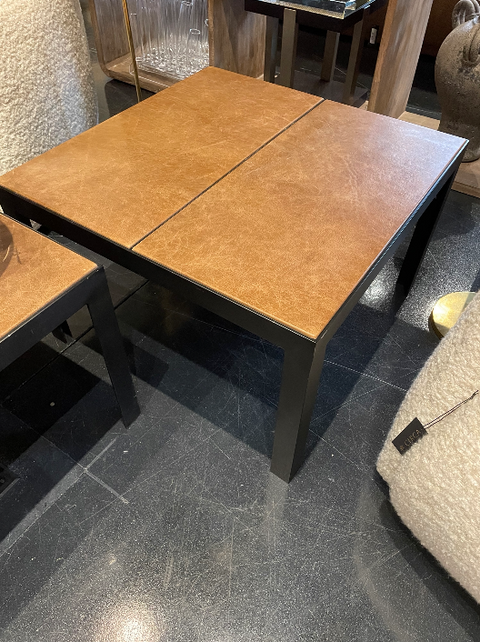 Burges Modern Square Center Table with Block Frame