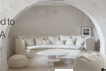 Soft Scandinavian Bohemian Curved Loose Back Standard Sofa