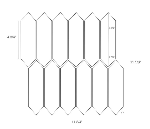 Calacatta Pickett Honed Mosaic Marble Tile
