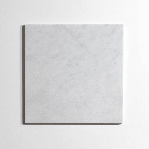 Glacier White 12"x12" Honed Marble Tile