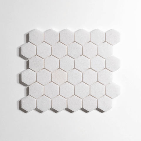 Crystal White Polished Hexagon Mosaic Marble Tile