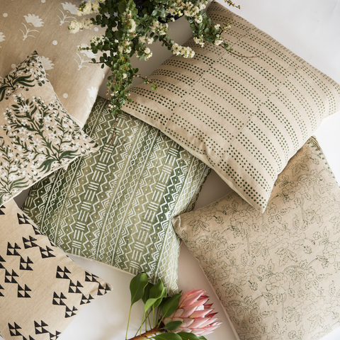 Filling Spaces Artful Traditionalist Organic Accent Throw Pillow - 18 x 18 - 20 x 20 - 22 x 22 - 24 x 24 - 26X 26 - 14 x 20 - 14 x 40 - 18 x 40 - 16 x 50