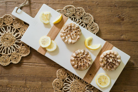 Modern Organic Two-tone Serving Board with Contrast Trim