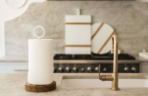Bianca Contemporary Rustic Kitchen Paper Towel Holder