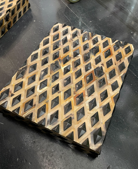 Decorating Essentials Contemporary Textured Geometric Decorative Box