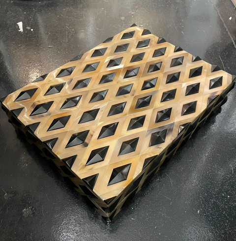 Decorating Essentials Contemporary Textured Geometric Decorative Box