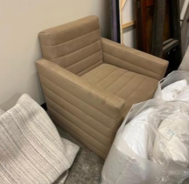 Shire Timeless Minimalist Contemporary Stripe Armchair