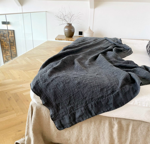 African Jacquard Bohemian Geometric Linen Throw - 53 x 106