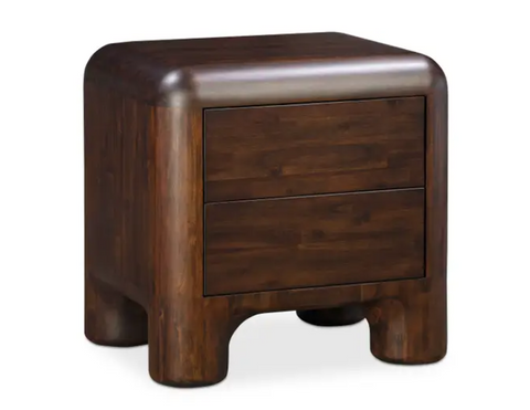 Rowan Modern Curved Block Legs Nightstand