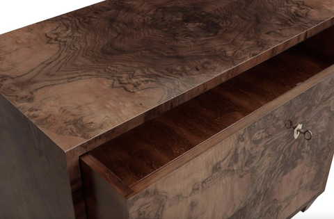 Modern Quiet Luxury Accent Chest with Abstract Design