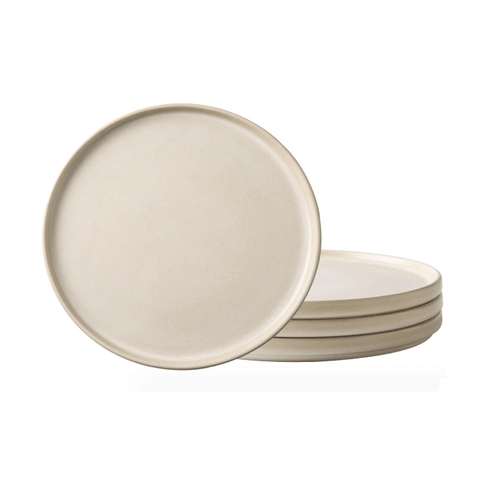 The Lifestyle Lab Everyday Minimalist Solid Matte Stoneware Dinner Plate Set - Set of 4