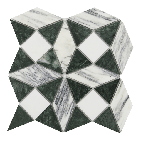 Kaleidoscope Oasis, Verde & Bianco Venato Dolomite