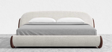 Rove Concepts Contemporary Sarina Platform Bed with Padded Headboard - Queen - Queen